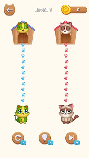 猫咪冲刺画线到家手游