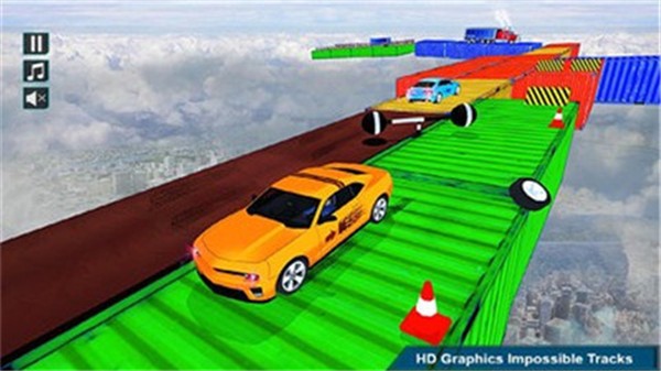 高空赛道不可能的特技竞赛3D手游