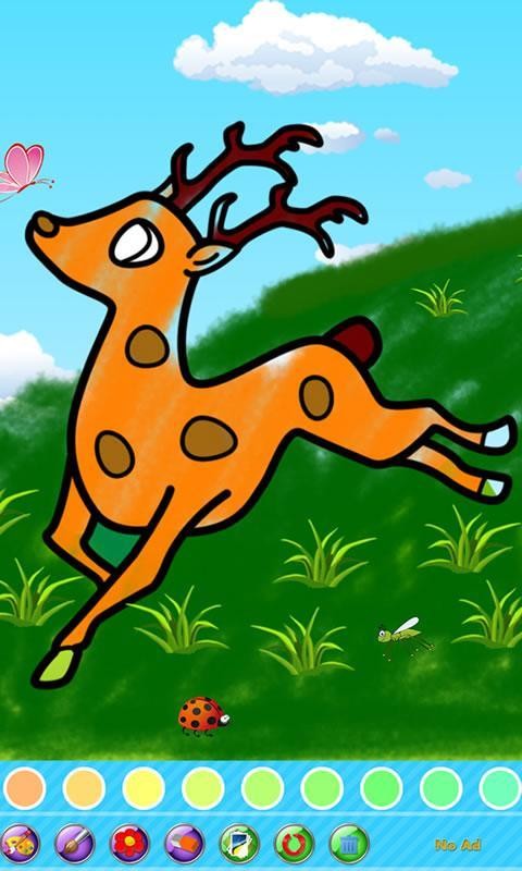 儿童画画填色涂鸦动物手游